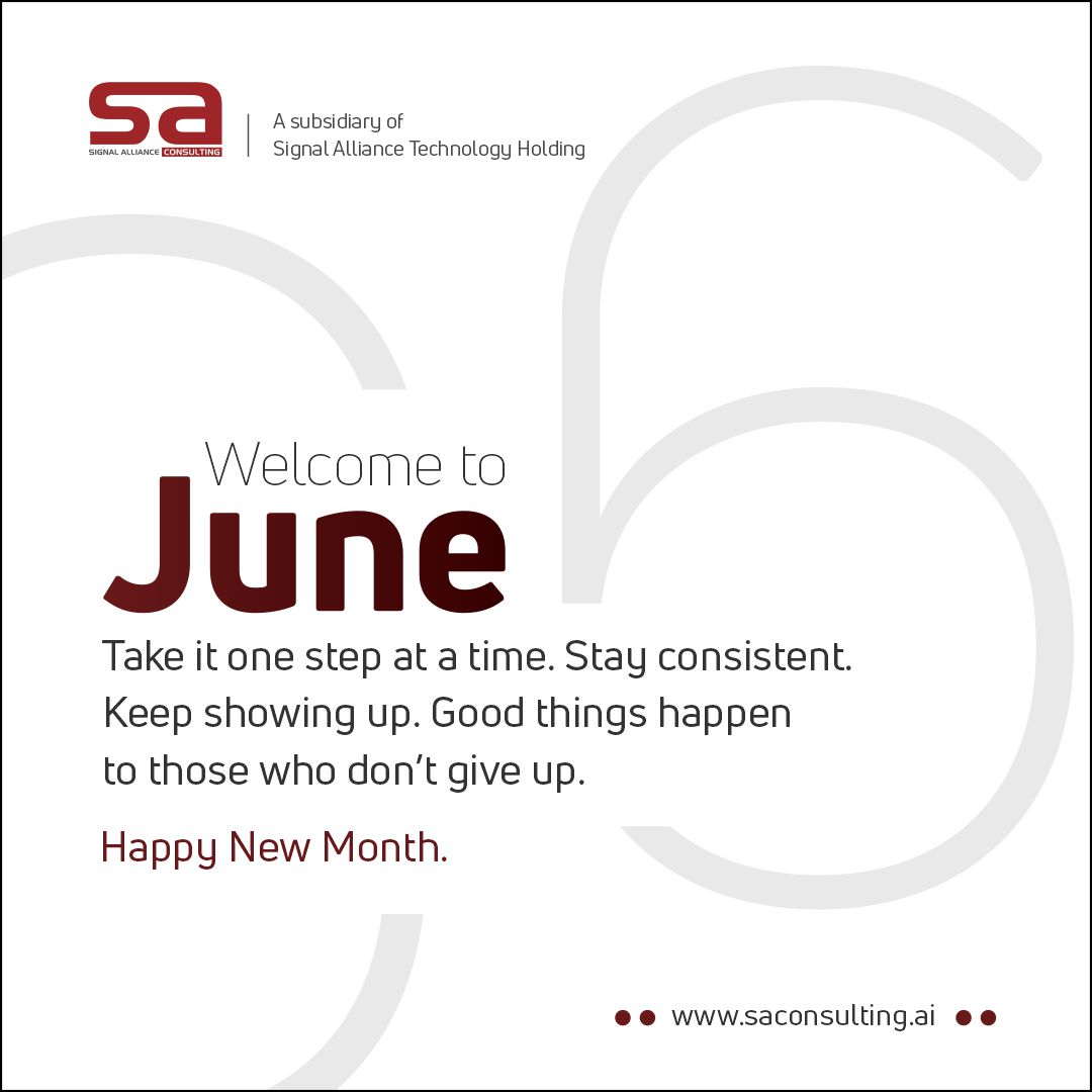 SAconsultingai's tweet photo. Hello June ✨

A new month, a fresh start, another chance to grow.
Take it one step at a time.
Stay consistent. Keep showing up.
Good things happen to those who don’t give up.

Wishing you a beautiful June 💫 https://t.co/klMBH8kdlI