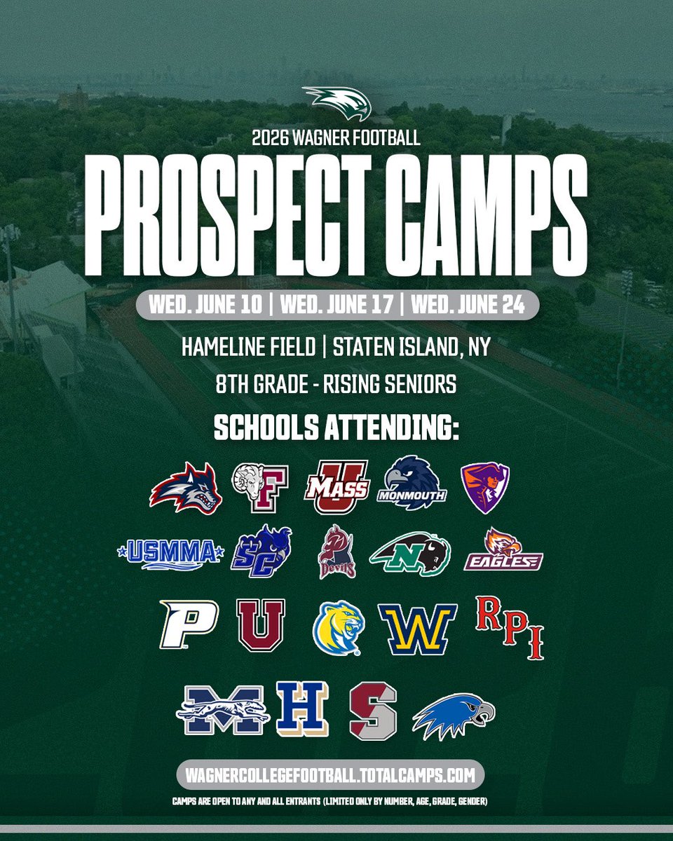JacksonPlume09's tweet photo. Grateful for the invite from the staff at @WagnerFootball!  Looking forward to the opportunity to compete and get evaluated in front of coaches from over 30 programs!

#WagnerFootball #Seahawks #2028Recruit #FootballRecruiting https://t.co/GezWP3yKxj
