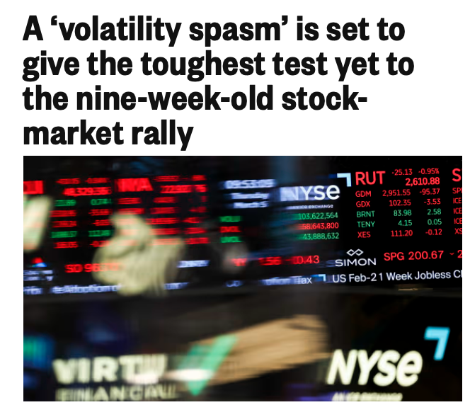 OMillionaires's tweet photo. Move over market crash, I present to you the volatility spasm https://t.co/lTr1rlNVKm