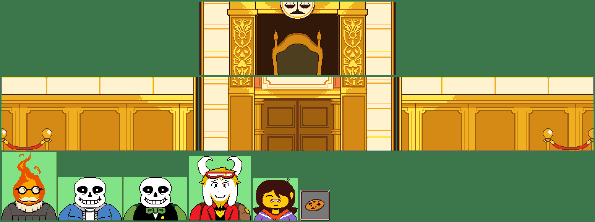 JTMoonz's tweet photo. Here's some of the Ace Attorney segment sprites for TWISTED WILL: A GREAT TALE!!! (My Undertale AU Comic)
Specifically, the backgrounds, the main character sprites/designs and, of course, The Cookie. https://t.co/J3CYJZaba0