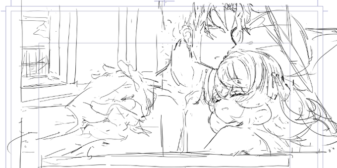 @IWT6jITEEB98717 素晴らしい解像度ですね 
これまた一緒にというところが素晴らしい・・・

・・・ちなみに丁度、今制作している同人誌終盤の下書きがそんな感じでして 