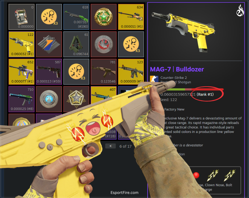 esportfirecom's tweet photo. Fun fact: The #1 Bulldozer overall is owned by the famous YouTuber Sparkles and also features a Pikachu craft ⚡️ https://t.co/ot96Sa4eU2