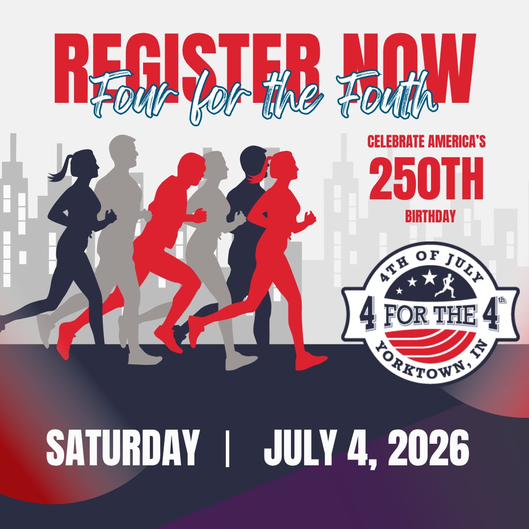 YCSFoundation's tweet photo. Celebrate a milestone year and give back to your community! Join your neighbors and friends for the 444 race, a hometown tradition. Honor America’s 250th birthday while supporting YCS students &amp; schools. Run, walk, and celebrate together. Register today!  https://t.co/I6WXgjwVFv https://t.co/XMlS3dF0jj