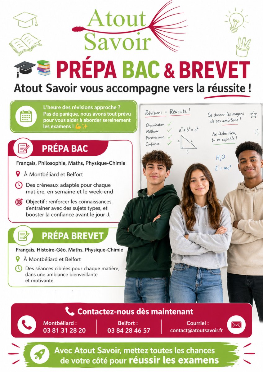 AtoutSavoir's tweet photo. Ça y est, dans quelques jours, votre bébé va passer le #baccalauréat (eh oui qu'il ait 15 ou 40 ans, ce sera toujours votre bébé!) 😄 Vous êtes un peu inquiet et misez beaucoup sur la chance? 🤞 Inscrivez-le à nos sessions de prépa bac et misez plutôt sur son talent!☺️ https://t.co/iomi9c1Sow