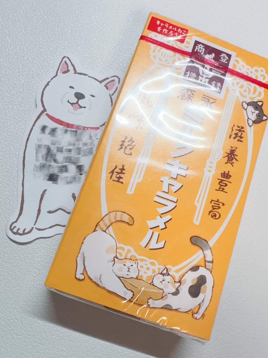 inuttm_disk's tweet photo. ミルクキャラメル嬉しい〜て出してきたら今こんな可愛いパッケージになってるんだ！🐱
メッセージもありがとうございました🐶🧡 https://t.co/YylzshNL3x