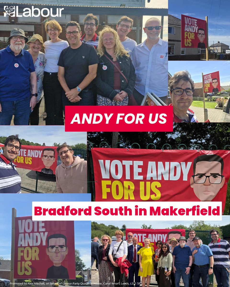 AlMitchell89's tweet photo. 🌹 Bradford South Labour Team were proud to be in Makerfield supporting Andy Burnham in the by-election campaign over the weekend.

We've been out on the streets, talking to voters, listening to local concerns, and helping spread Andy's message of strong local representation https://t.co/UxDeniWqA8