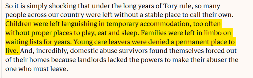 PeteApps's tweet photo. Also, a bit of chutzpah to use the past tense for the problems cited in this paragraph when they are still very much part of the present and there are no policies designed to fix them. Labour has set a new record for families in TA every time new stats have come out: https://t.co/OEDoGuzreJ