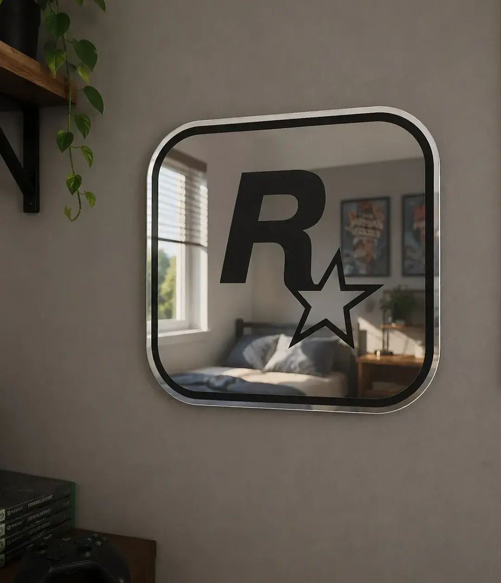 old_memory's tweet photo. Rockstar Mirror https://t.co/vXwE2Q6ONl