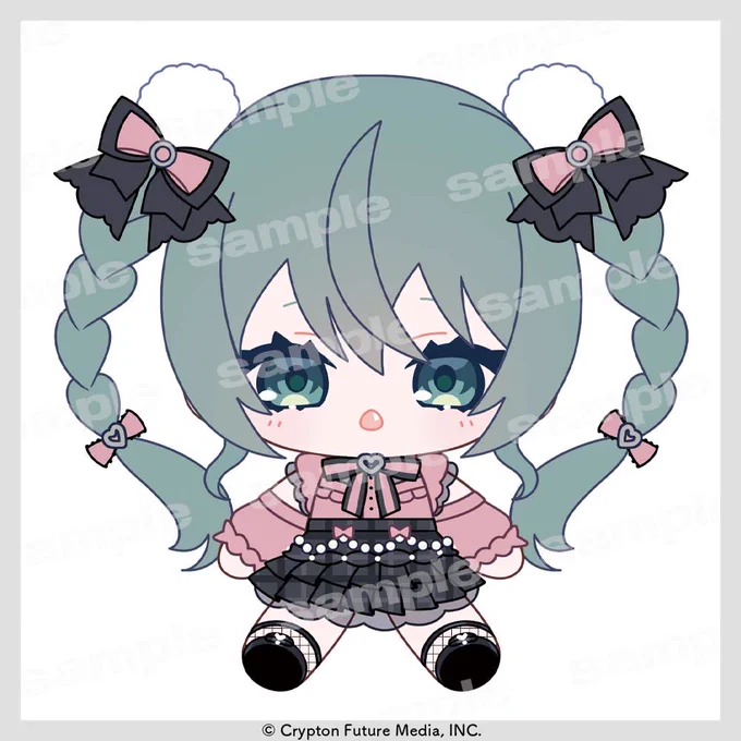 【お仕事】 地雷系ミクさんのぬいぐるみデザインをさせて頂きました! 是非よろしくお願いいたします #初音ミク