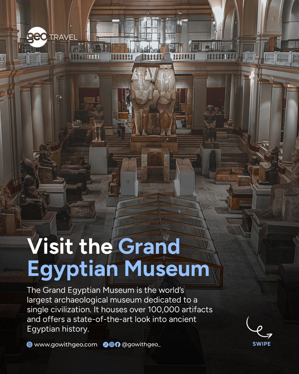 gowithgeo's tweet photo. Ancient architecture, golden hour on the Nile, and the best spices in the world. 🏛️☀️
Egypt is more than just a destination; it’s a masterclass in scale and storytelling. Here are 5 foundational experiences for any traveler looking to see the best of the land of the Pharaohs. https://t.co/V2dUCYohbG