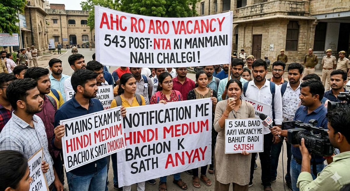 SanjayY75906590's tweet photo. NTA द्वारा जारी AHC RO ARO की vacancy में हिंदी medium बच्चों के साथ अन्याय। Syllabus में हिंदी medium बच्चों को वरीयता न देना गलत है । NTA को revise नोटिफिकेशन जारी करना पड़ेगा। नहीं तो हिंदी मीडियम बच्चों का समीक्षा अधिकारी बनने का सपना , सपना ही रह जाएगा ,इसे रीट्वीट करें। 🙏 https://t.co/mTtfGuARRe