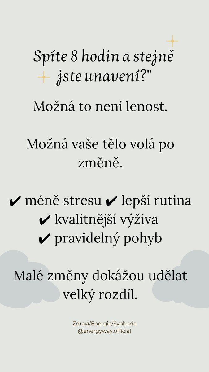 miyagergroup's tweet photo. Kolik lidí kolem nás říká: "Jsem pořád unavený/á."
Jak jste na tom vy? 
⚡ Mám energie dost 
nebo 
😴 Potřebuji dobít baterky 

#únava #energietela #dobitbaterky
@energyway.official
                 https://t.co/0pbxbSm7xj https://t.co/rmRBcfAS2G