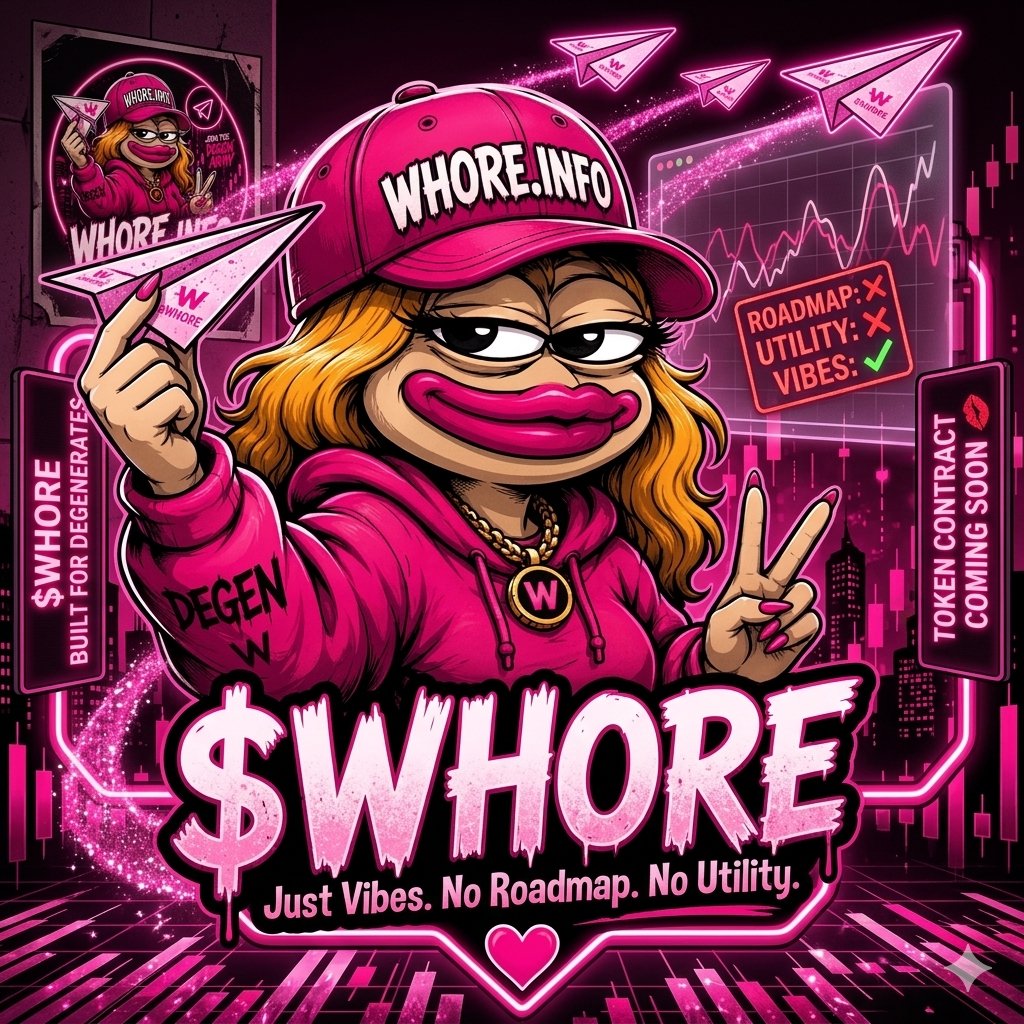 Drey_0011's tweet photo. 🚨ATTENTION DEGENS🚨
Every cycle gets the meme nobody can ignore.
This cycle?
💋$WHORE
No utility. No roadmap. No VC allocation. No "revolutionary technology."
Just vibes and absolute degeneracy.
The haters will screenshot. The believers will front-run
Token Contract Coming Soon! https://t.co/vcDRnp1UY4