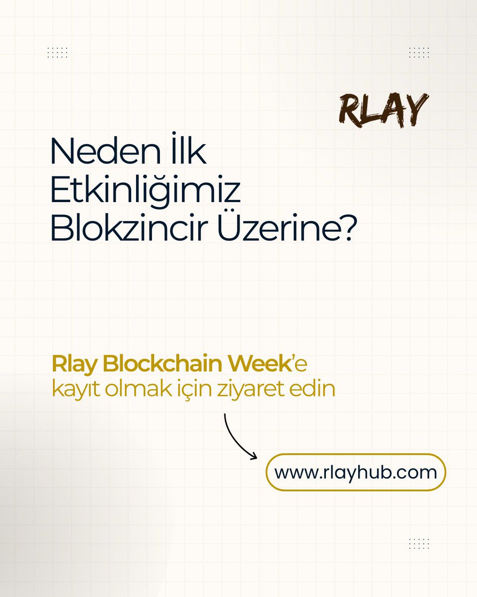 RlayHub's tweet photo. Neden ilk etkinliğimiz blokzincir üzerine?

Blokzincir, yıllardır yalnızca “kripto varlık” başlığı altında konuşuluyor ve potansiyeli gölgeleniyor. Oysa bugün dünyanın en büyük finans kuruluşları, teknoloji şirketleri ve yatırım fonları bu teknolojiyi internetin bir sonraki altyapılarından biri olarak görüyor. Stablecoin’lerden dijital kimliğe, token ekonomisinden yeni nesil ödeme sistemlerine kadar birçok alan artık blokzincir temelli sistemlerle yeniden düşünülüyor.  

Bizim blokzinciri seçme nedenimiz de tam olarak burada başlıyor. Çünkü bu alan yalnızca yatırım veya alım-satım değil; yazılım, ekonomi, finans, topluluk yönetimi, ürün geliştirme ve dijital sahiplik gibi birçok disiplinin kesişim noktasında bulunuyor.

Rlay Blockchain Week’i planlarken amacımız sadece insanlara bilgi vermek değildi. Aynı zamanda gelecekte daha fazla konuşulacak bir alanın içine insanları erkenden dahil etmek istedik. Çünkü teknoloji tarihine baktığımızda, büyük dönüşümler genellikle belirli süreliğine trend gibi görünür. İnternet de böyleydi, yapay zeka da böyleydi. Ardından süreçler daha ileri noktaya gitti.

Blokzincir tarafında bugün geldiğimiz durum, bu teknolojinin basit bir trendden ziyade bir devrim olduğunu gösteriyor. Bizse geleceği şekillendirecek bu alanda Rlay Hub’dan çıkacak aktörlerin yetişmesi hayaliyle faaliyetlerimize devam ediyoruz.

📆 15-22 Ağustos 2026
📍 İzmir, Şirince 

Detaylar ve kayıt için: https://t.co/nwM73U040E
