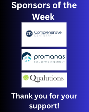 FoundationSAS's tweet photo. Huge shoutout to our amazing sponsors of the week! Thank you so much for your generosity and for supporting our mission!

@Qualutions 
@promanasgroup
@CompDentistryMI https://t.co/QeXHXq9g0P