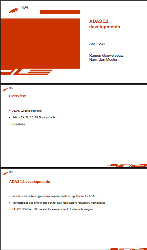 Nicnl's tweet photo. The presentation of the RDW was indeed about Tesla's Article 39 for FSD.

It is available below:
https://t.co/7qjp7VgFCh https://t.co/YqhZCQcoA9