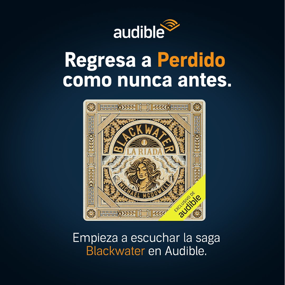 Audible_ES's tweet photo. OS habéis adentrado en Perdido a través del papel. Ahora, podréis regresar a las aguas oscuras escuchando la saga Blackwater narrada por Ana Polvorosa, en exclusiva en #Audible.

#empiezaAescuchar