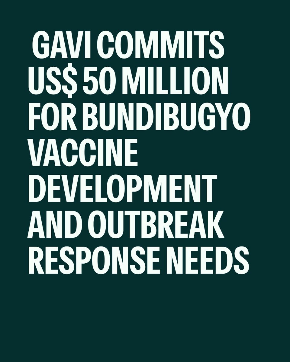 HelenClarkNZ's tweet photo. I welcome @Gavi making up to US$50 million available to support response to #Bundibugyo outbreak. This will accelerate access to vaccines when available &amp; support countries to implement their response plans. Vital to stop spread of #Ebola.
https://t.co/ySBlqxrxI8 https://t.co/G70VhoME7e