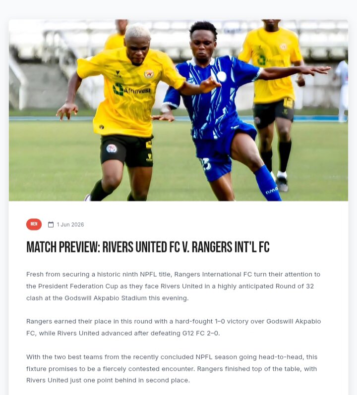 Rangers International FC tweet media