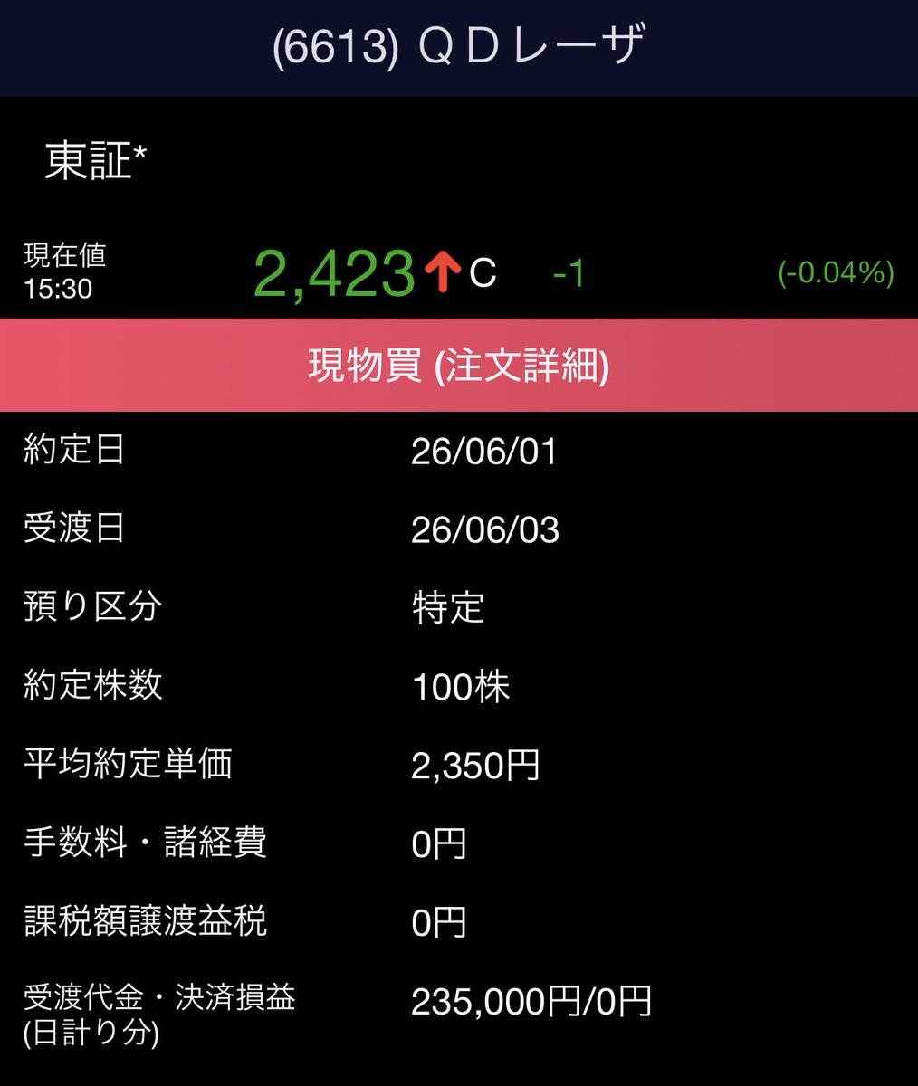 68o1jo's tweet photo. QDレーザ我ながらいいタイミングで買い増しできた https://t.co/sTIQW0GBFj