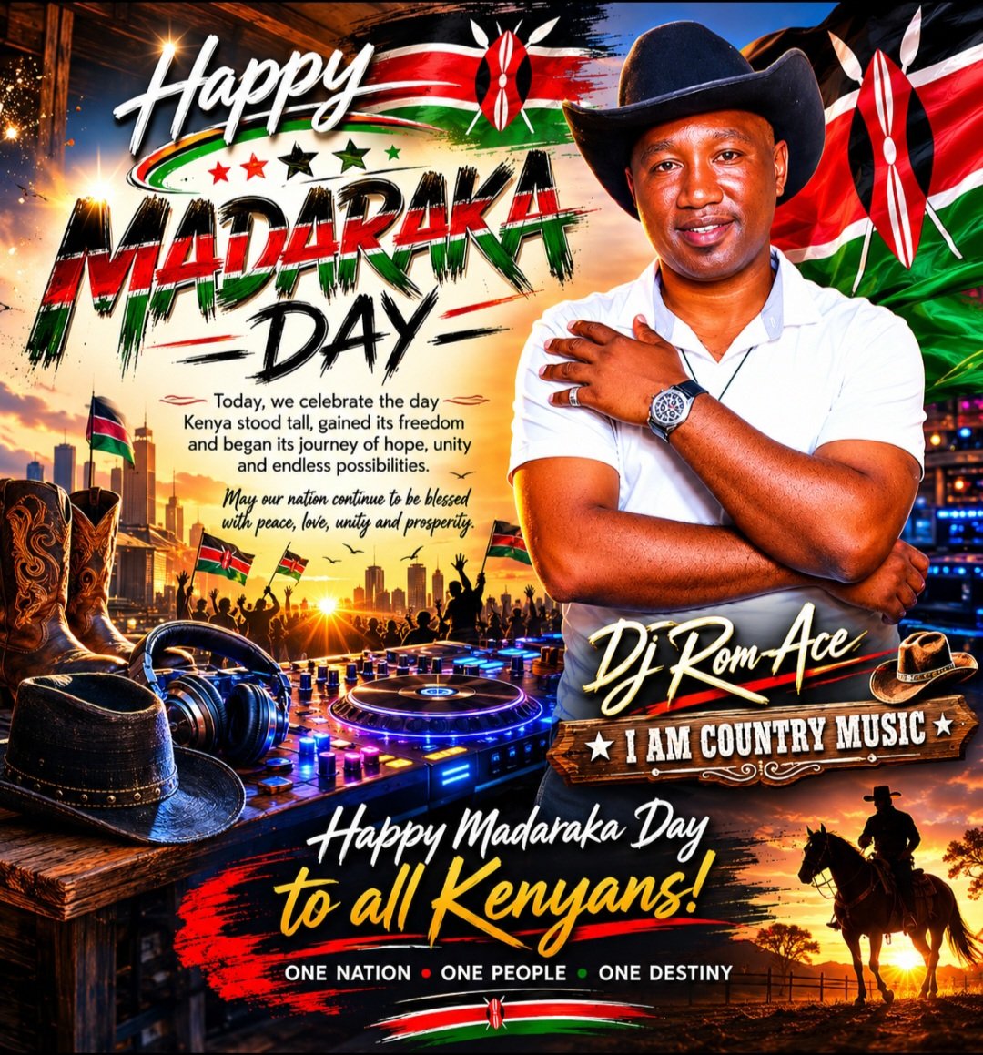 DjRomAce's tweet photo. 🇰🇪 Happy Madaraka Day, Kenya!
Today we celebrate the courage, sacrifice, and determination that gave us the freedom we enjoy today.
May we continue building a nation united in peace, love, and prosperity.
#madarakaday #kenya https://t.co/dd7MFLWvHF