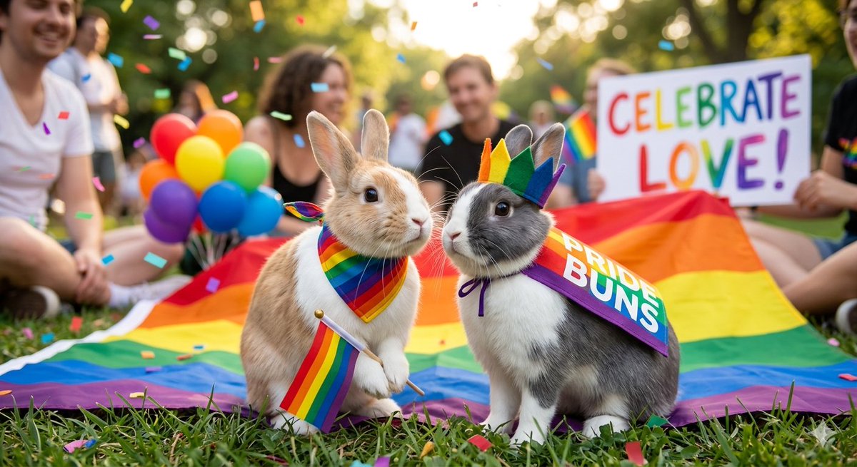mesprime's tweet photo. Happy June 1st and happy Pride month!! #rabbitrabbit https://t.co/6aTK6ZeEDK