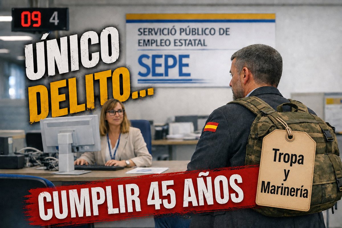 ilogicox's tweet photo. @reclutamientoES Recuerda que solo vales en el Ejército ....hasta que cumplas 45 años ....despues ya no vales para nada ....😉 https://t.co/7KHTu7XAL0