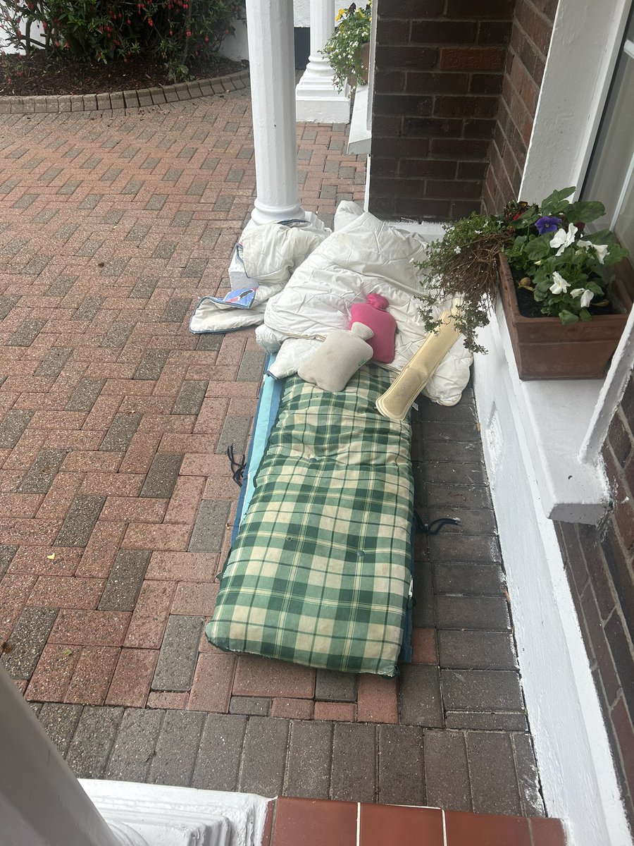 TomKindlon's tweet photo. There are a lot of rainy days in Ireland so I use our little porch for shelter &amp; hot water bottles to give warmth, or otherwise I would have to spend all day stuck inside for most days of the year. 

Haven’t been well enough to go for a walk in nearly 32 years.

#MEcfs #PwME

1/ https://t.co/DL6ZmHJUzG