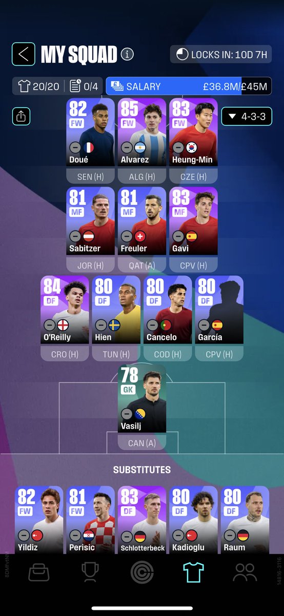 ___C0RY's tweet photo. @clubgame Not looking too bad, but i’ve saw teams far better than this. Could do with a better keeper and also yet to get a star player. https://t.co/yufZM2OiUt