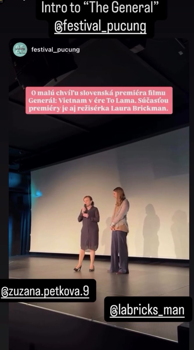 thegeneral_mov's tweet photo. Looking back at May…. 💫

🎬 A packed room at the Pucung Film Festival.

🎤 Dir. Laura Brickman (@lfbrickman) and Journalist Monika Tódová (@MTodova) joined moderator Zuzana Petková in a discussion on the misuse of authority and the important work in keeping leaders accountable. https://t.co/fKrOfBNpO1