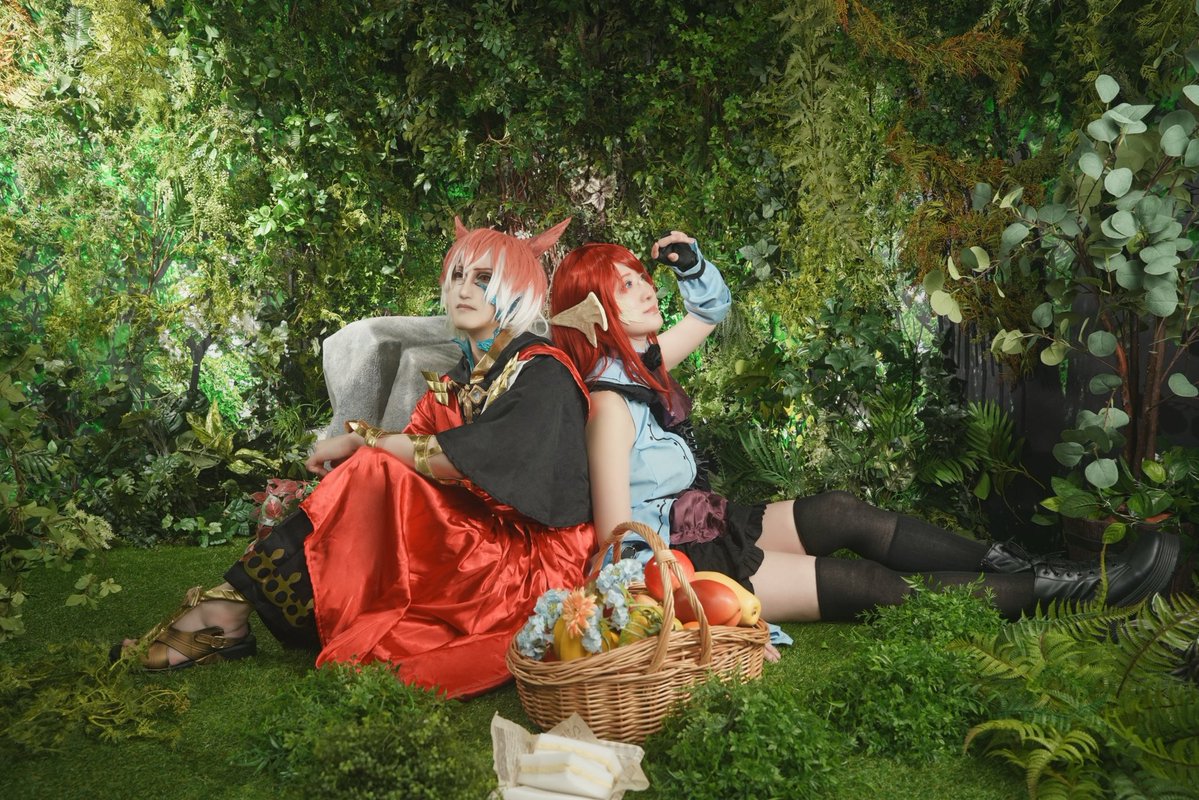 Ouka02220's tweet photo. コスプレ ＊  FF14

　AuRa  /  エデンモーン装備（染色）
    水晶公@kyosuke_09 

📸:@asa3studio 
#ffxivcosplay https://t.co/zGQkJa6ZrE