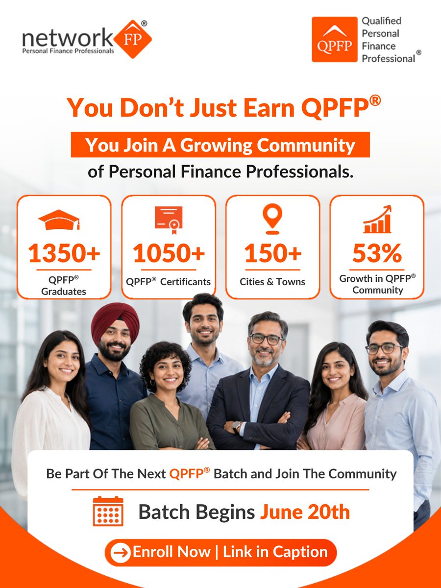 networkfp's tweet photo. QPFP® is more than a certification, it’s a community of 1,350+ professionals committed to learning, growth and client-first advice.

Join the next QPFP® batch: https://t.co/YEkZYLzyjb

#NetworkFP #QPFP #FinancialPlanning https://t.co/u0XzOaiIQH