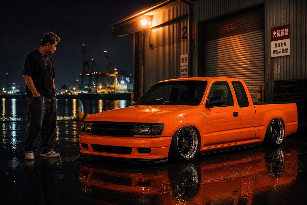 TsKen2's tweet photo. ハイラックスカスタム

#ハイラックス #ミニトラック #ローダウン #カスタムカー #JDM #トラックカスタム　#Hilux #MiniTruck #Truckin #LoweredTruck #CustomTruck https://t.co/jcn4nfDuT4