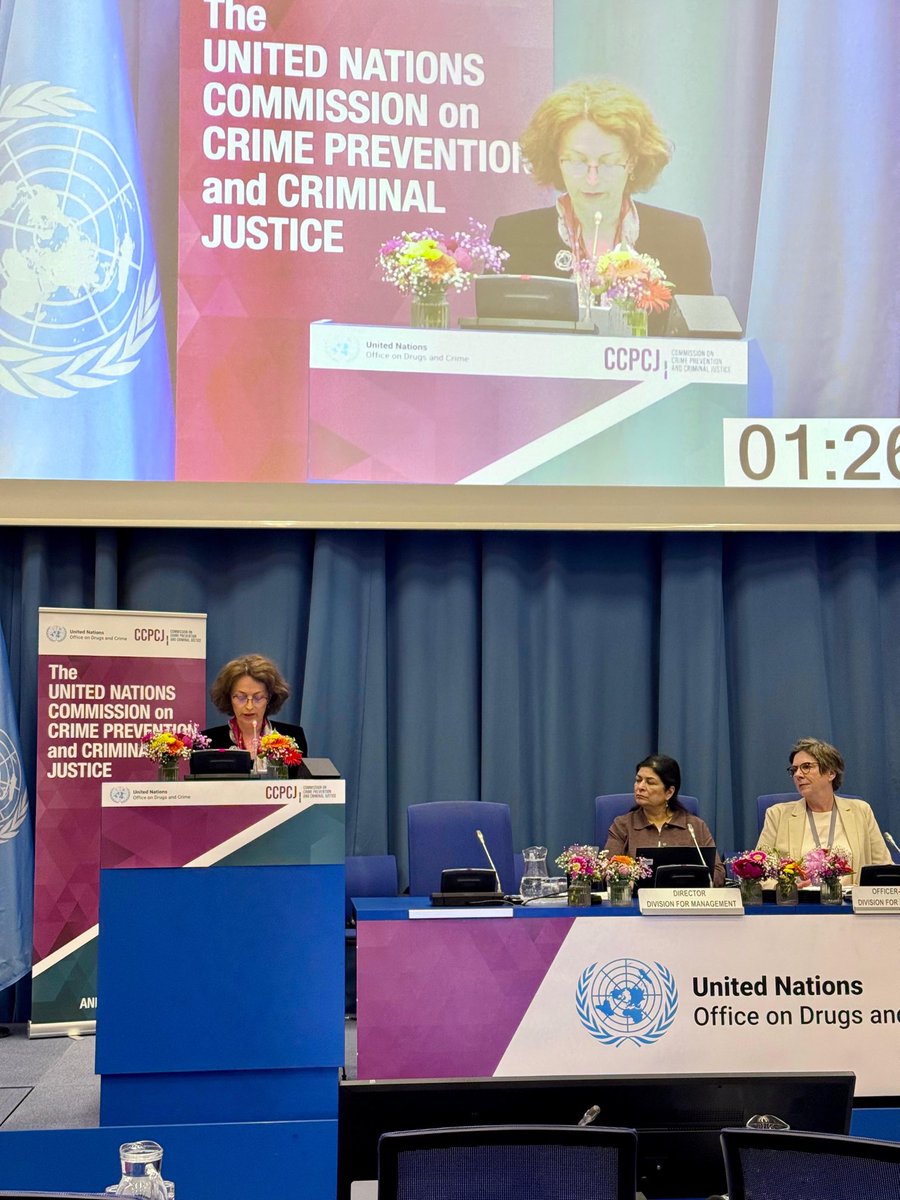 AlMissionVienna's tweet photo. At 35th Session of @UNODC_CCPCJ, @AmbassadorAlbIO 🇦🇱 Eglantina Gjermeni: 
 
✅Congratulated @UNODC Executive Director @Monica_Juma_ on her appointment & assured of Albania’s firm partnership 
 
✅ As an elected member of CCPCJ and CCPCJ Vice Chair, reiterated Albania’s active engagement in contributing to the Commission’s work in promoting global partnerships, evidence-based policies & meaningful community participation 
 
✅ Reaffirmed Albania’s commitment to fighting organized crime and corruption and to building public trust
 
✅ Noted Albania’s legislative and institutional reforms to strengthen international judicial co-operation on transnational organized crime, corruption, terrorism, asset recovery and cross-border and regional co-operation, and to address root causes of crime for safer and more just communities 

✅ Highlighted Albania’s advancement on its EU accession path and its efforts to strengthen the rule of law and criminal justice system, ensuring equal access to justice and due process rights, and integrating gender perspectives and human rights throughout policies and institutions

🇦🇱 🤝 🇺🇳