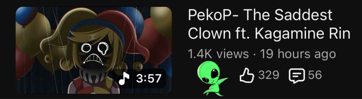 PekoPongaku's tweet photo. Thank you so much for 1k on “The Saddest Clown”

1 thousand Greggyrocks! https://t.co/Ej68pNiyL5