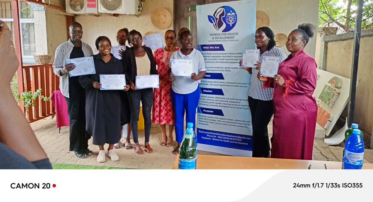 MepoOrg24's tweet photo. PUBLIC ANNOUNCEMENT 
From: MEPO Organization &amp; WHEN organization
We are pleased to inform the general public that we have successfully completed yesterday activity by awarding certificates to all participants of the Liquid Soap Making Training. Thank you to everyone who took part https://t.co/PtRHzURxy7