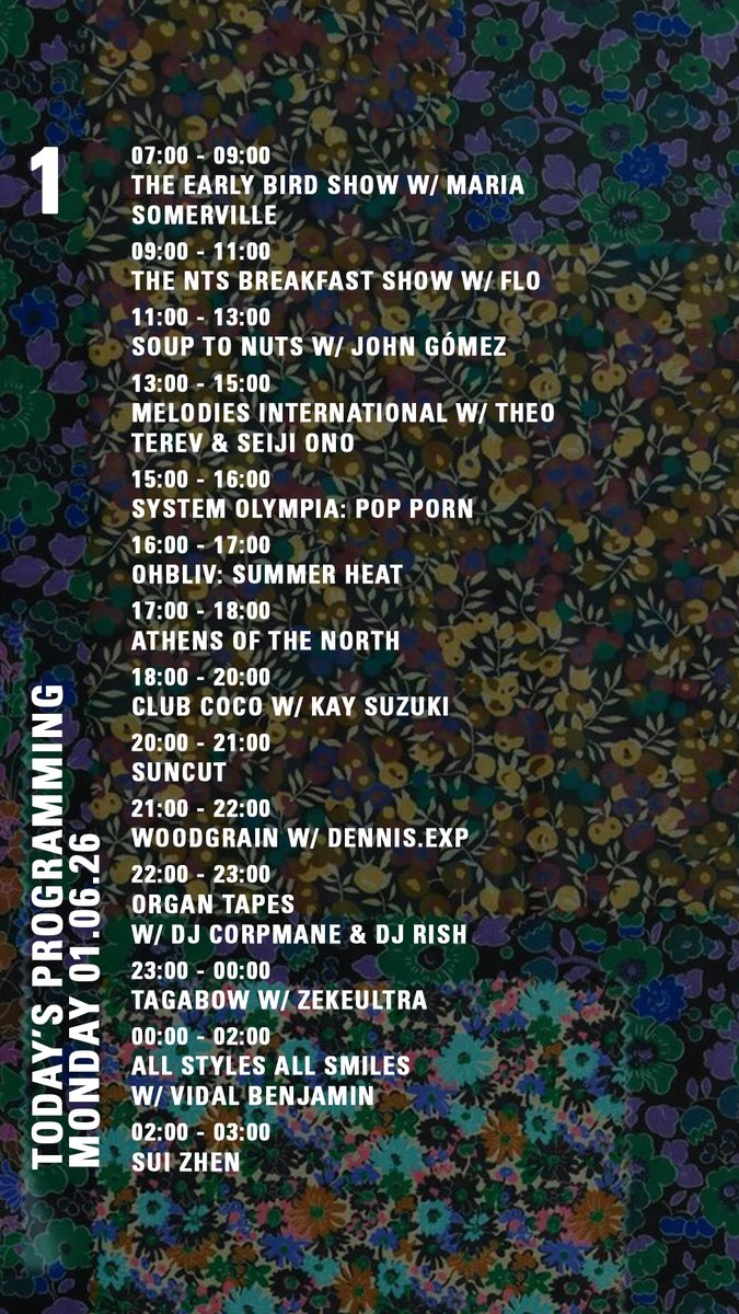 NTSlive's tweet photo. today on https://t.co/OqHFPMgaVp
@JohnMGomez @MelodiesInt @ohbliv @aotns @suncutrecords @tagabowPHL @BeckySuiZhen https://t.co/Iuj1Mt6LEw