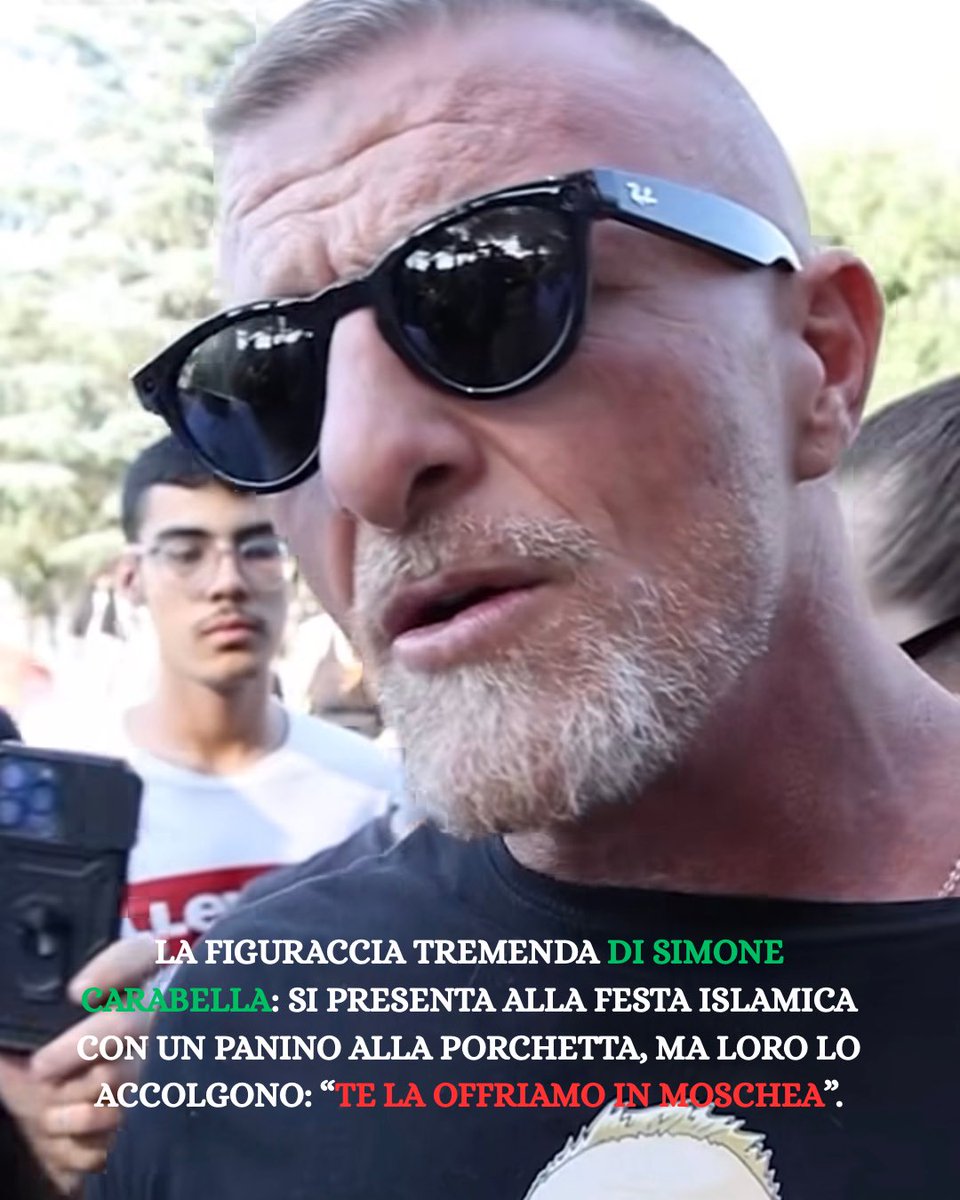 soumi_ds's tweet photo. Cercava lo scontro, ha trovato rispetto: la figuraccia di Simone Carabella.

Simone Carabella, influencer noto per le sue posizioni di estrema destra e molto seguito sui social, è stato protagonista di una vicenda che si è trasformata in un clamoroso boomerang.

Nei giorni precedenti alla celebrazione dell’Eid al-Adha a Villa Gordiani, a Roma, ha alimentato polemiche e diffuso accuse infondate, parlando addirittura di una presunta e inesistente “macellazione pubblica di agnelli”. Non contento, ha persino cercato di collegare la festa musulmana e la comunità islamica alla tragica strage di Modena.

Convinto delle proprie narrazioni, il giorno dell’evento si è presentato sul posto con un panino alla porchetta in mano, annunciando apertamente la sua provocazione. L’obiettivo sembrava evidente: ottenere una reazione ostile da parte dei presenti, costruire il ruolo della vittima e offrire ai propri sostenitori il video perfetto da rilanciare sui social.

La realtà, però, è stata molto diversa.

Innanzitutto, non c’era alcuna macellazione pubblica, nonostante le accuse diffuse nei giorni precedenti. In secondo luogo, nessuno ha reagito con rabbia o aggressività. Nessun insulto, nessuna tensione. Al massimo qualche sguardo divertito e qualche sorriso.

Anzi, come riportato da Fanpage, Carabella è stato accolto con toni sereni e persino ironici dalla comunità islamica presente alla festa.

Emblematica la risposta di Rabeh Ibrahim El Kerchaoui, del mercato arabo di Centocelle, che ha persino invitato Carabella a condividere quel panino con lui:

“Questo è un parco pubblico, può mangiare il panino con la porchetta dove vuole. Anzi, se vuole, domani lo porto con me a mangiarlo in moschea. C’è chi lotta per il salario minimo, chi soffre e muore a Gaza. Se lui vuole combattere per un panino con la porchetta, chi sono io per impedirglielo?”

Una replica che ha disinnescato completamente la provocazione, trasformandola in una lezione di civiltà e intelligenza.

Chi sperava di dimostrare intolleranza e fanatismo da parte dei musulmani si è ritrovato invece davanti a una risposta fatta di calma, ironia e rispetto. E quello che doveva essere uno show mediatico si è trasformato in una figuraccia pubblica, consumata sotto gli occhi dei presenti e delle telecamere.

Un esempio concreto di come si possa rispondere all’ignoranza non con rabbia, ma con dignità, lucidità e persino un sorriso.