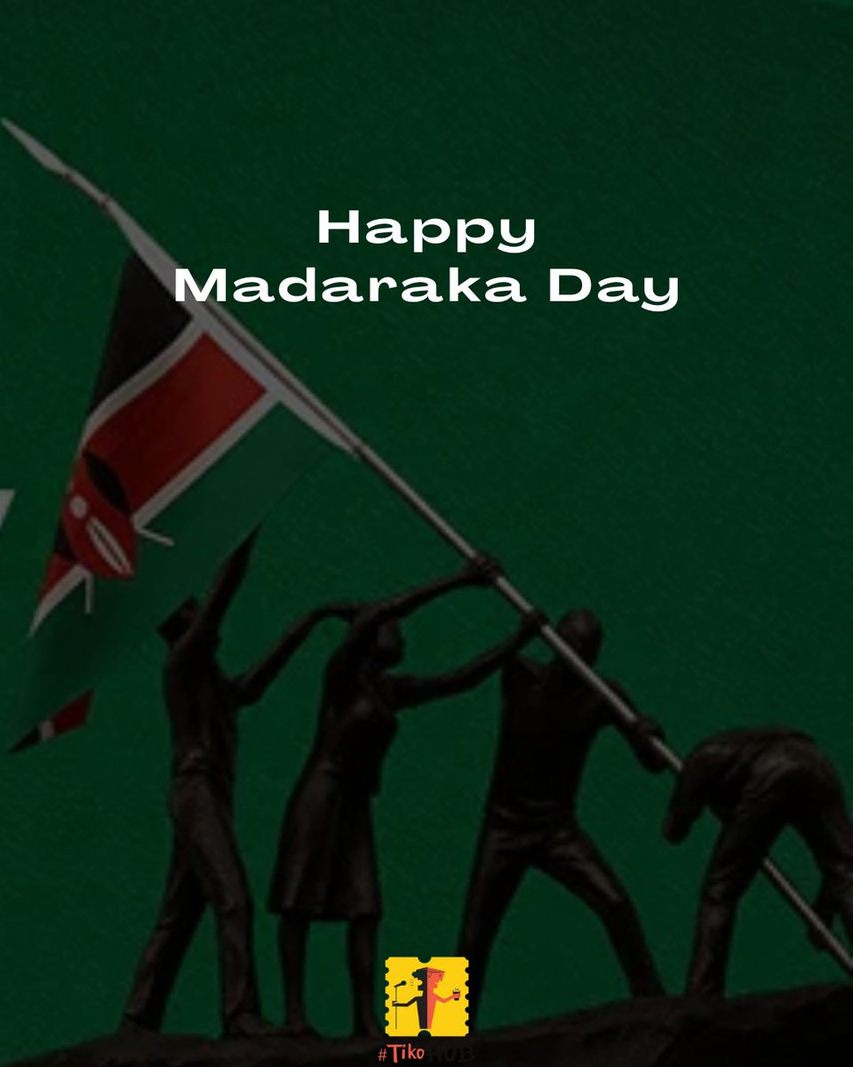 tiko_hub's tweet photo. Happy Madaraka Day, TikoFANS! 🇰🇪

May we continue walking in freedom, unity, and pride. Have a blessed day!
#MadarakaDay https://t.co/wO7l9FWXNm