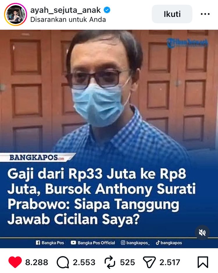 itstime4changed's tweet photo. gokil, kasubbag TU nya djp 33 juta lho, paling kering itu bagian TU padahal. kok bisa2 nya kmrn ada org blg kemencake overrated pada percaya😹 https://t.co/Kew41DlYTl