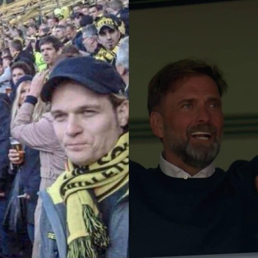 FTBLsection's tweet photo. In 2024, Jurgen Klopp was offered a huge amount of money to do punditry on TV for the Champions League final but he turned it down.
 
He was offered to be UEFA's VVIP for the final but he turned it down.  

His response was “Eden Terzic was always there to support my Dortmund, so I’m going as a fan to support his Dortmund.”