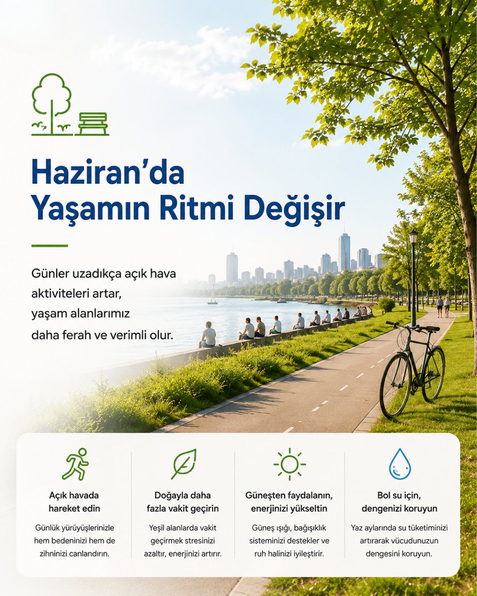 palendogalgaz's tweet photo. Ayın ritmi ☀️🌱

🗓️ Haziran’la birlikte yaşamın ritmi de değişiyor.
Günler uzuyor, açık hava yaşamı artıyor, evlerde değişimler başlıyor.

Mevsimler değişir, alışkanlıklar da değişir.
Enerjinin sürekliliği ise hayatın doğal akışına eşlik etmeye devam eder. https://t.co/meireR02lL