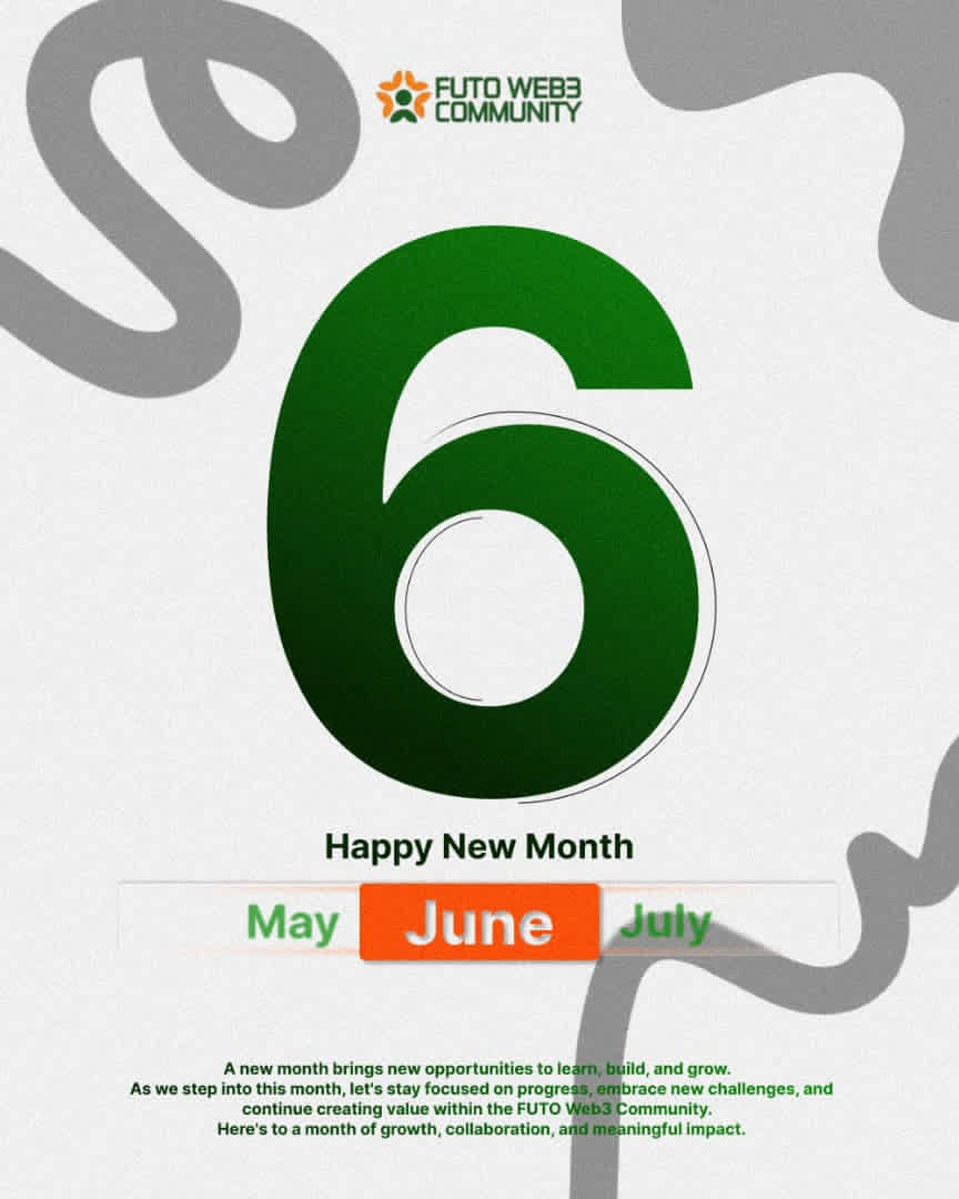 futoweb3comm's tweet photo. A new month brings new opportunities to learn, build, and grow.

As we step into this month, let's stay focused on progress, embrace new challenges, and continue creating value within the FUTO Web3 Community.

Here's to a month of growth, collaboration, and meaningful impact. https://t.co/chVYNEADMD