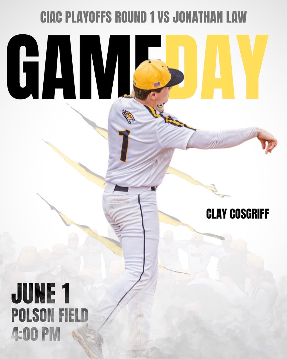 HandBaseball's tweet photo. GAME DAY
Round One of State Tournament 
🆚 Jonathan Law
📍Polson Field 
⏰4:00 https://t.co/14vPwpJ7OE