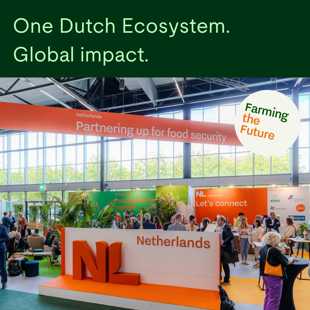 GreenTechRAI's tweet photo. The Netherlands showcases its strength as a global partner in Controlled Environment Agriculture during GreenTech 2026.

Curious about the Dutch approach in CEA, and looking for the right partners to move forward?

Visit the NL Lounge at stand 01.261 https://t.co/0S0plw3PEc