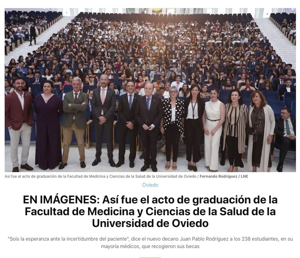 Cofispa's tweet photo. La Facultad de Medicina y Ciencias de la Salud celebró el pasado sábado el acto de graduación del curso 2025-2026. Desde COFISPA felicitamos a todos los graduados y en especial a nuestros nuevos compañeros y compañeras de grado de Fisioterapia.  https://t.co/0CfPRjYh9O https://t.co/dWKNlt8MQx