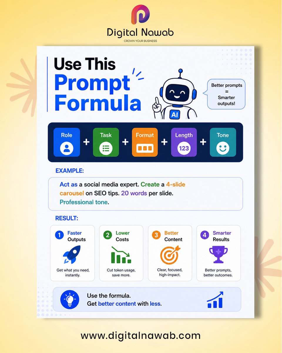 DigitalNawab's tweet photo. 🚀 Stop wasting tokens on vague prompts. Create smarter AI prompts, save time, cut costs, and get better content every time.
📩 DM us “GROWTH” or connect now
📍 B12 A, L Road Mahanagar, Lucknow, U.P. 226006
📞 9936663337
📧 wedigitalnawab@gmail.com

#AITools #MarketingTips https://t.co/e2YErbGK3R