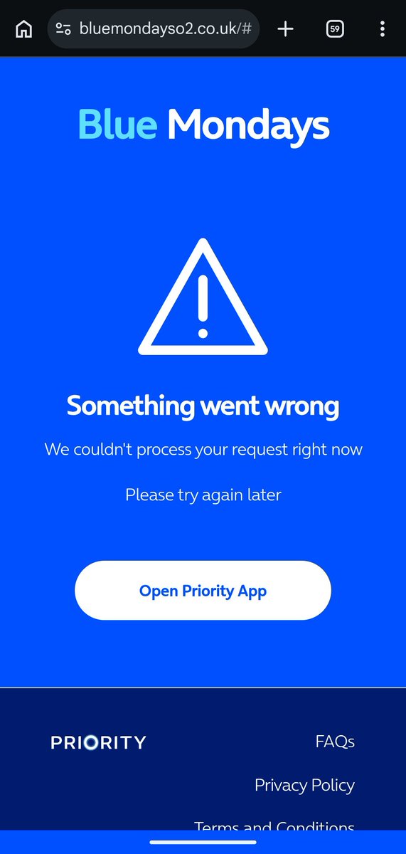 james4125's tweet photo. @O2 o2 blue Mondays not working.. definitely a blue Monday today. https://t.co/nmHcq9M3WO
