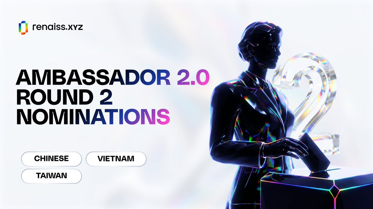 renaissxyz's tweet photo. 🗳️ Renaiss Ambassador 2.0 — Round 2 nominations are now open.

A new term begins with the community.

🌍 This round will re-select 2 Regional Ambassadors from each community:
• Chinese Community
• Taiwan Community
• Vietnam Community

Nominate one community member who you believe can represent, support, and grow your region.

You may also nominate yourself.

Ambassadors will be considered based on overall contribution across content, ideas, support, engagement, and regional growth.

⏳ Nominations are open for 24 hours.

Candidates will be selected based on nomination count in each region, then move to the Discord voting stage.

Submit here 👇
https://t.co/7TXRX4OQ6s