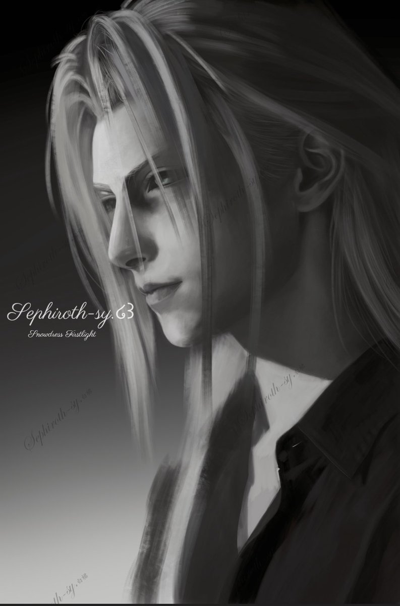 Sephiroth_sy's tweet photo. まだ未完成のセフィロス。
とりあえず進捗だけ。
今回はシャツにかなりこだわって描いていて、布の質感や光沢感を見ていただけたら嬉しいです。
顔より先に服ばかり描き込んでしまうのは、たぶんいつものこと。
完成までもう少し。
#FF7 #セフィロス #Sephiroth https://t.co/vZAiLNSAgw